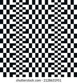 Rectangles and squares checeker pattern. Vector simple decor chess pattern.