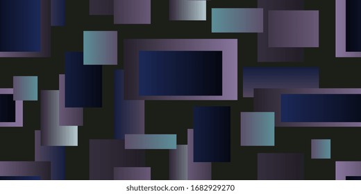 Rectangles and squares. Seamless ornament. Seamless background of rectangular shapes. Vector illustration