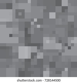 Rectangles structure, made up of different sized squares, in dull gray scale