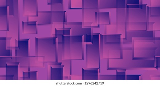 Rectangles. Translucent rectangles. Seamless pattern of gradient rectangles. Vector graphics