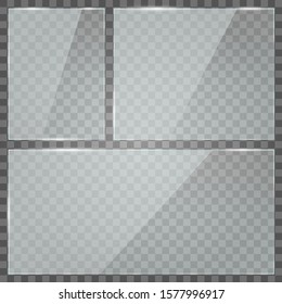 Rectangles with transparency. White transparency. The illustration is drawn on a checkered background.