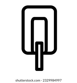 The rectangle-shaped tree icon features a simplified representation of a tree in a rectangular shape. It symbolizes nature, growth, and environmental consciousness, often used to signify parks.