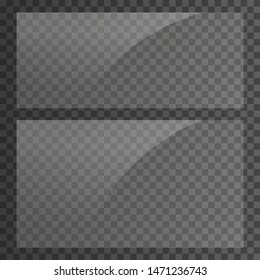 Rectangular 21x9 and 16x9 glass plates. Light effect for a picture or a mirror. Beautiful realistic reflection. The interior of the house.