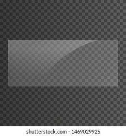 Rectangular 21x9 glass plate. Light effect for a picture or a mirror. Beautiful realistic reflection. The interior of the house. Glass effect, monitor, screen highlight