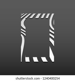 Rectangular abstract badge template vector