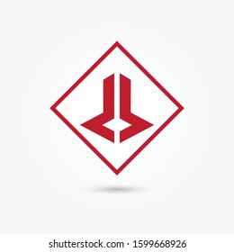 rectangular abstract logo design. initial letter BB vector. Creative symbol vector. Icon vector illustrator