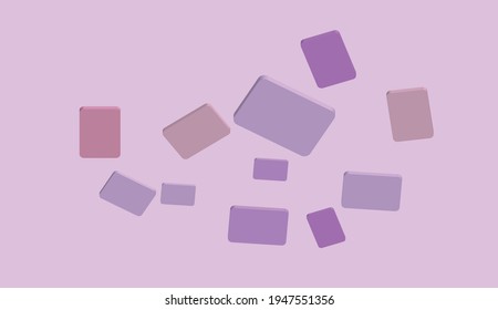 Rectangular area Abstract 3D on a beautiful colored background. Vector illustration.