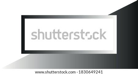 Rectangular background. Banner, post, advertisement. Black and white frame. Vector illustration.