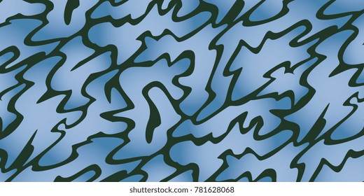 rectangular background of curvilinear bluish figures