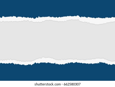 Rectangular background with edges of torn paper. Vector illustration.