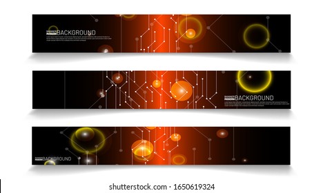 rectangular banner background vector. geometric shape design