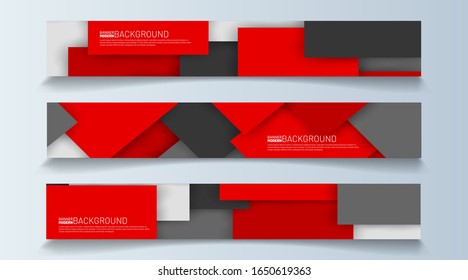 rectangular banner background vector. geometric shape design