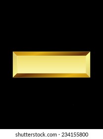 rectangular beveled golden font - minus sign