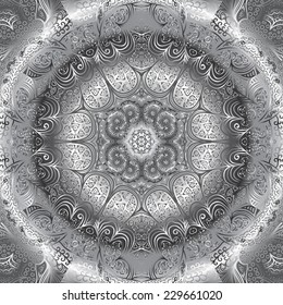 Rectangular black and white ornament for design