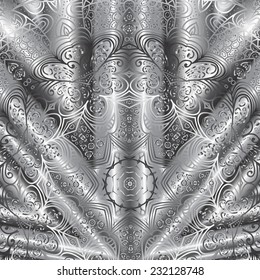 Rectangular black and white ornament for design