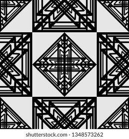 rectangular black and white stripped art deco ready for print