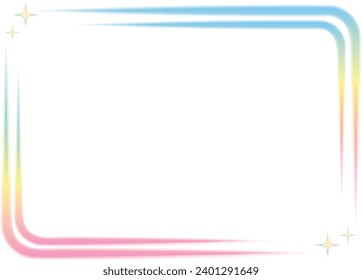 Rectangular blurred gradient border. Vector illustration.