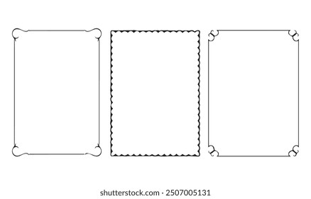 Rectangular Border Geometric Simple Border,
Set of Decorative vintage floral ornamental Calligraphic
Stencil Borders For Paper,Frames,Black And White Design
vintage page dividers and lots of beauty