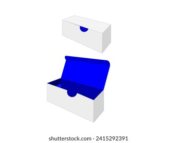 Rectangular Box, Box Dieline Template, Editable Vector File.