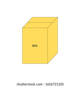 rectangular box isolated on white background