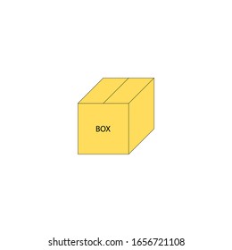 rectangular box isolated on white background