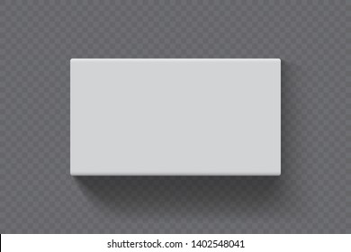 rectangular box on a dark background top view