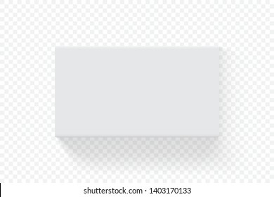 rectangular box on a white background top view mock up vector