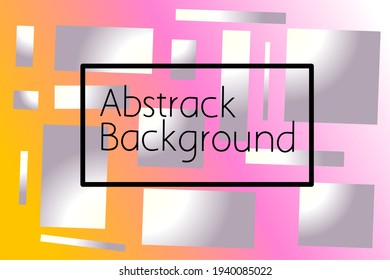 rectangular box-shaped abstract background design.  vector background design, simple background design, yellow and pink