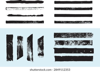 Rectangular brush strokes and