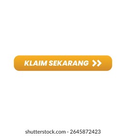 A rectangular button dominates the composition, horizontally oriented and centered against a stark white background. 