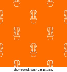 Rectangular cactus pattern vector orange for any web design best