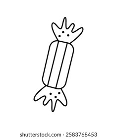 Rectangular candy. Hand drawn clip art for your project.