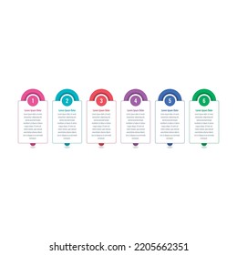 rectangular cards infographic template. internet, web, magazine, annual report information template. infographic template for science, business, education world. six options infographic template