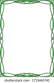 Rectangular Celtic green frame with a black stroke.                 