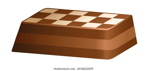 caramelos rectangulares de chocolate en forma de ilustración vectorial de ajedrez