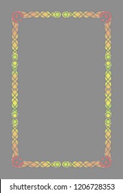 Rectangular color celtic frame.