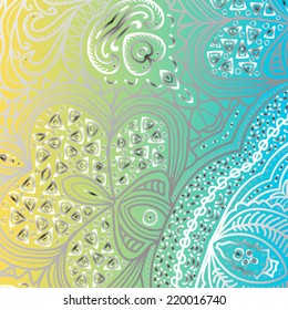 Rectangular colorful ornament for design