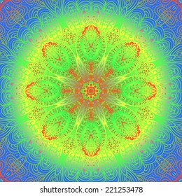 Rectangular colorful ornament for design