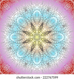 Rectangular colorful ornament for design