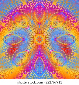 Rectangular colorful ornament for design