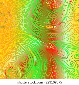 Rectangular colorful ornament for design