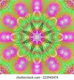 Rectangular colorful ornament for design