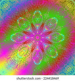 Rectangular colorful ornament for design