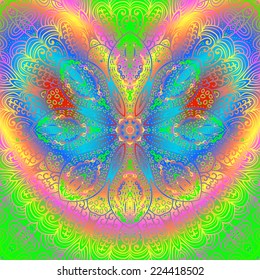 Rectangular colorful ornament for design