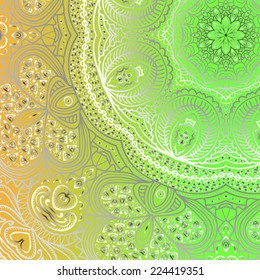 Rectangular colorful ornament for design