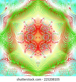 Rectangular colorful ornament for design