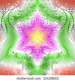Rectangular colorful ornament for design