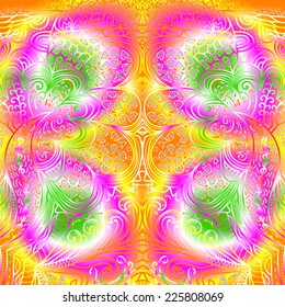 Rectangular colorful ornament for design