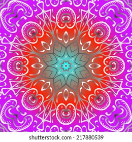 Rectangular colorful ornament for design and background