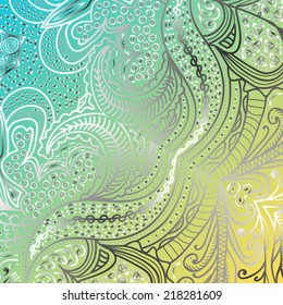 Rectangular colorful ornament for design and background